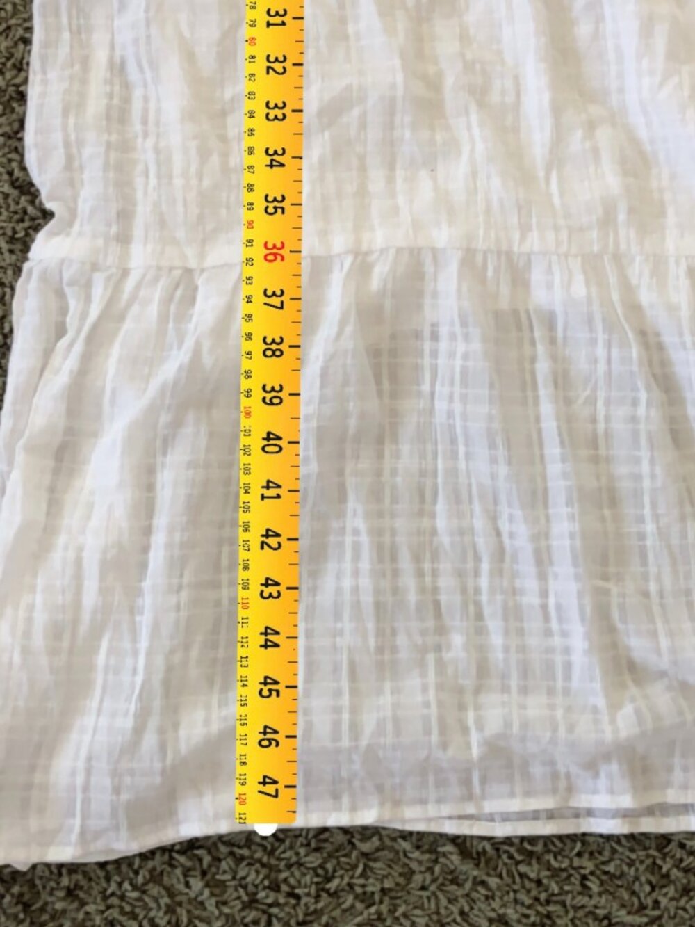 White Summer Classic Tiered Ruffle 100% Cotton Sleeveless Maxi Dress XXL - Picture 9 of 10